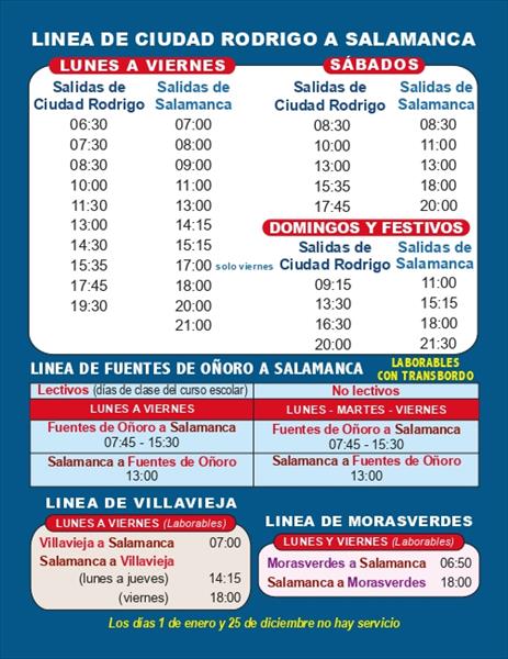 NUEVOS HORARIOS PARA EL 2025